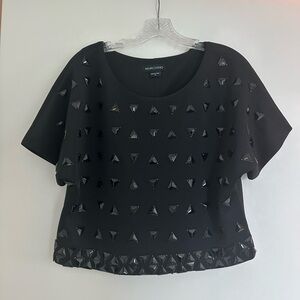 Black studded blouse by Marciano